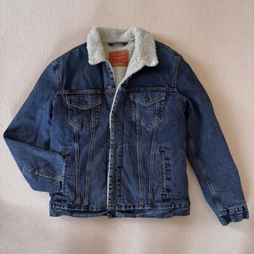 Levi's Blue Denim Jacket with Sherpa Lining